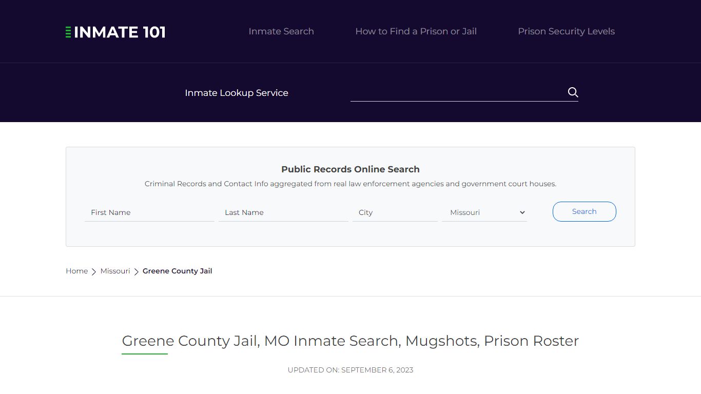 Greene County Jail, MO Inmate Search, Mugshots, Prison Roster